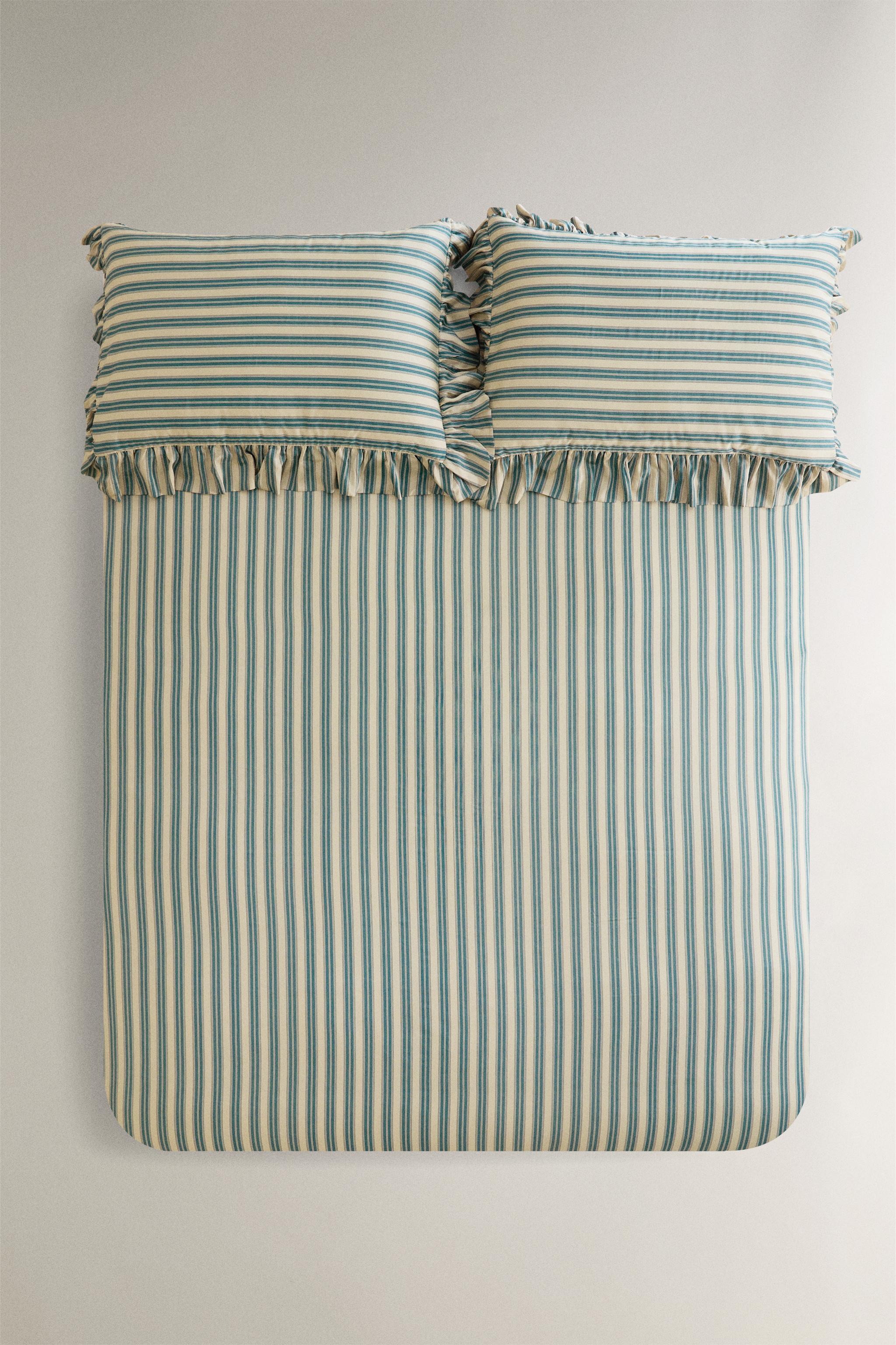 STRIPED RUFFLE DUVET COVER | KATHARINE POLE